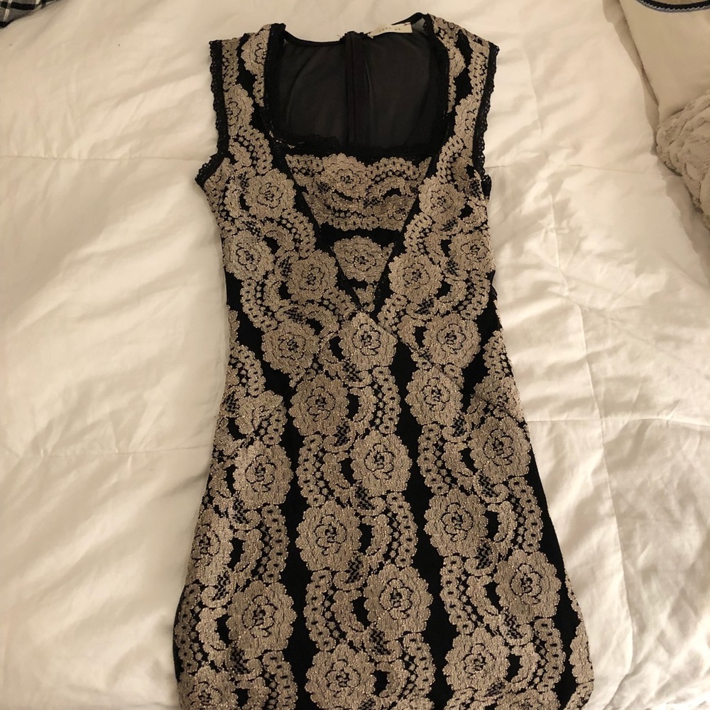 Black and Gold Formal Dress
